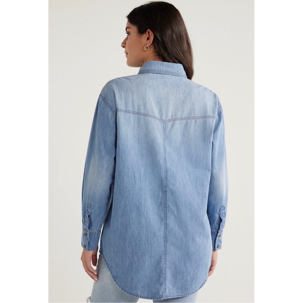 Women's denim oversized shirt 2XL - Picture 3 of 4